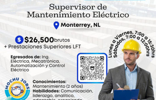 VACANTE-SUPERVISOR DE MANTENIMIENTO ELÉCTRICO